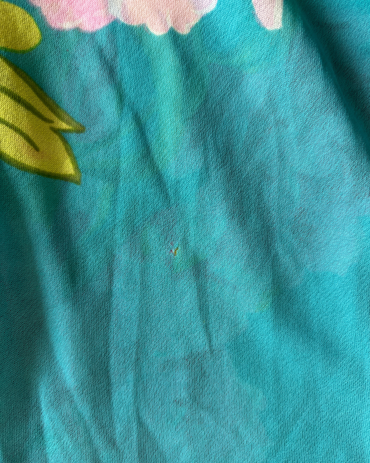 Vintage 00's Teal Floral Boatneck Top