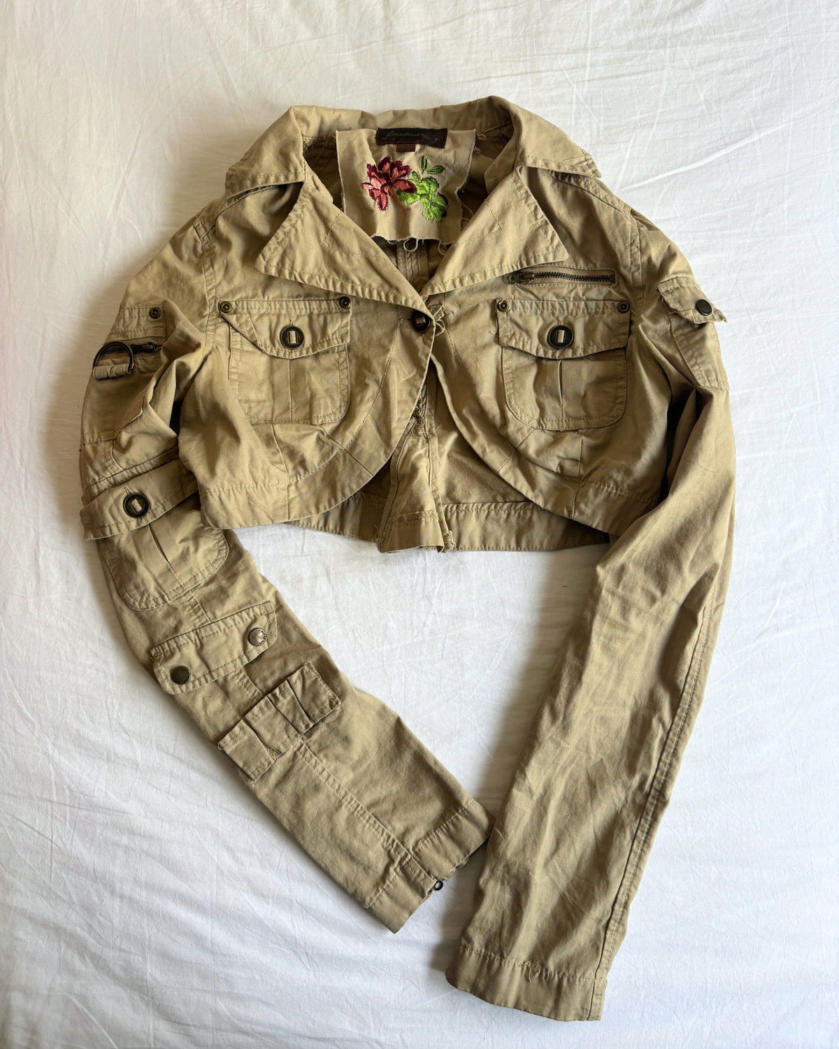 Vintage 2000's Cropped Cargo Bolero Jacket