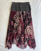 2000's Denim Fabric Mix Midi Skirt