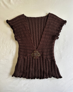 French Vintage 00's Knit Tuscan Top