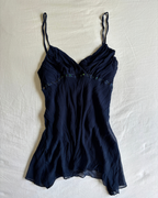 Vintage 00's Navy Bead Detail Cami