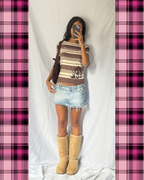 Vintage Stripe 3/4 Sleeve Top