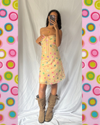 Vintage Silk Polka Dot Midi Dress