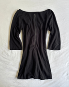 Vintage 00's Black 3/4 Sleeve Basic Top