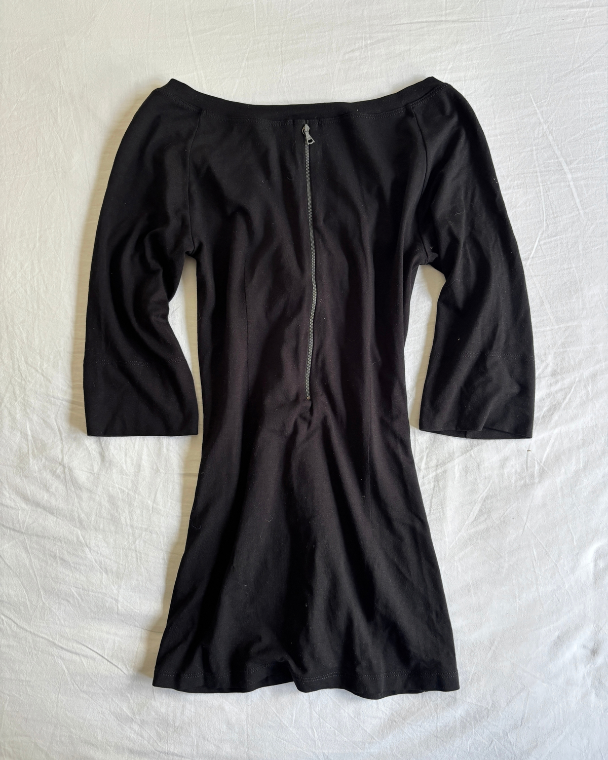 Vintage 00's Black 3/4 Sleeve Basic Top