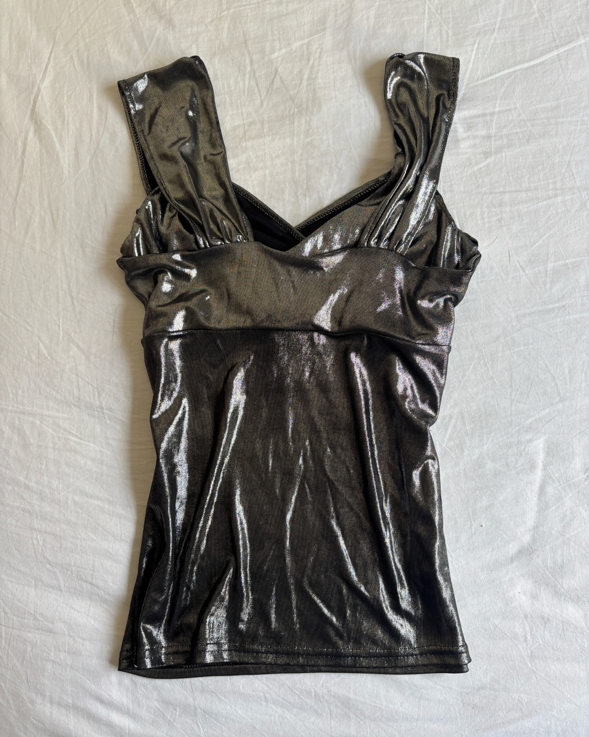 French Vintage 00's Metallic Cami