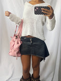Vintage 00's Asymmetric Denim Mini Skirt