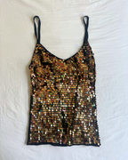 Vintage 00's Gold Sequin Cami Top