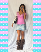 Vintage 2000's Sparkle V Neck Top