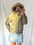 2000's Khaki Hooded Bomber Jacket