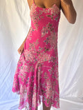 Vintage 2000's Pink Asymmetric Dress