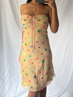 Vintage Silk Polka Dot Midi Dress