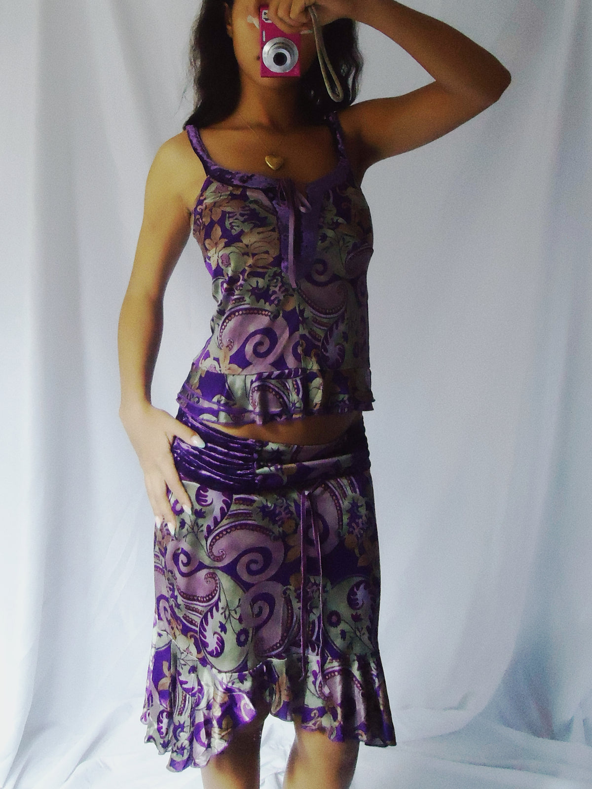 Vintage 00's Paisley Velvet Set
