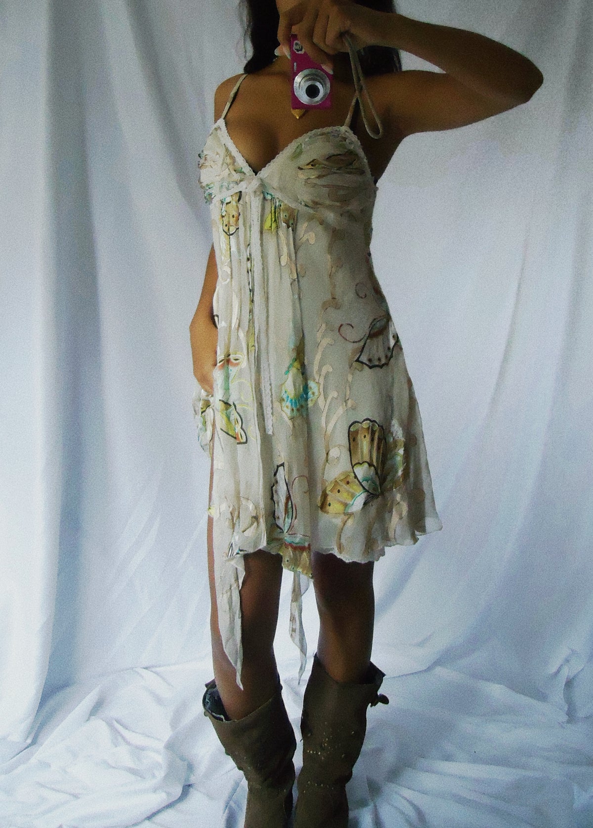 Vintage 2000's Butterfly Mini Dress