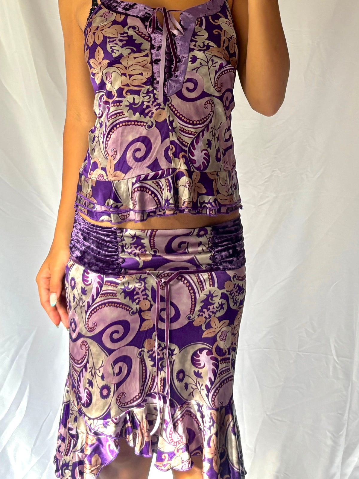 Vintage 00's Paisley Velvet Set
