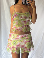 Vintage 00's Silk Floral Set