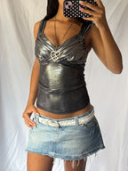 French Vintage 00's Metallic Cami