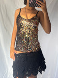 Vintage 00's Gold Sequin Cami Top