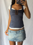 Vintage Milkmaid Double Layer Tee