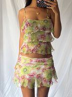 Vintage 00's Silk Floral Set