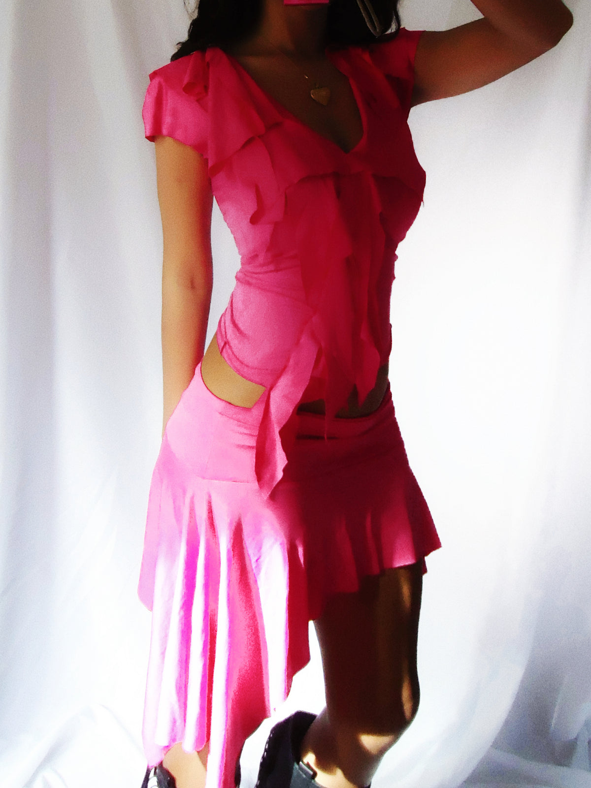 Vintage 00's Fuchsia Asymmetric 3 Piece Set