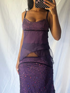 Vintage Sequin Mermaid Two Piece Set