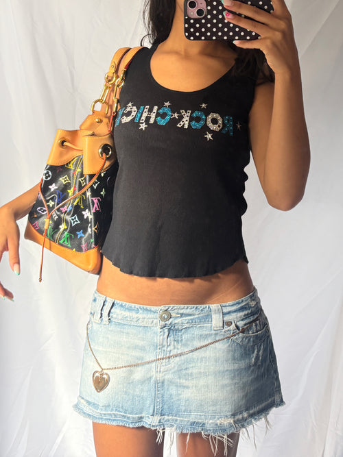 2000's Rock Chick Rhinestone Tank