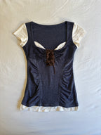 Vintage Milkmaid Double Layer Tee