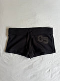 2000's Low Rise Jet Black Varsity Shorts