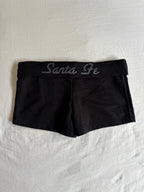 2000's Low Rise Jet Black Varsity Shorts