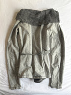 Vintage Grey Wrap Tie Beaded Cardigan