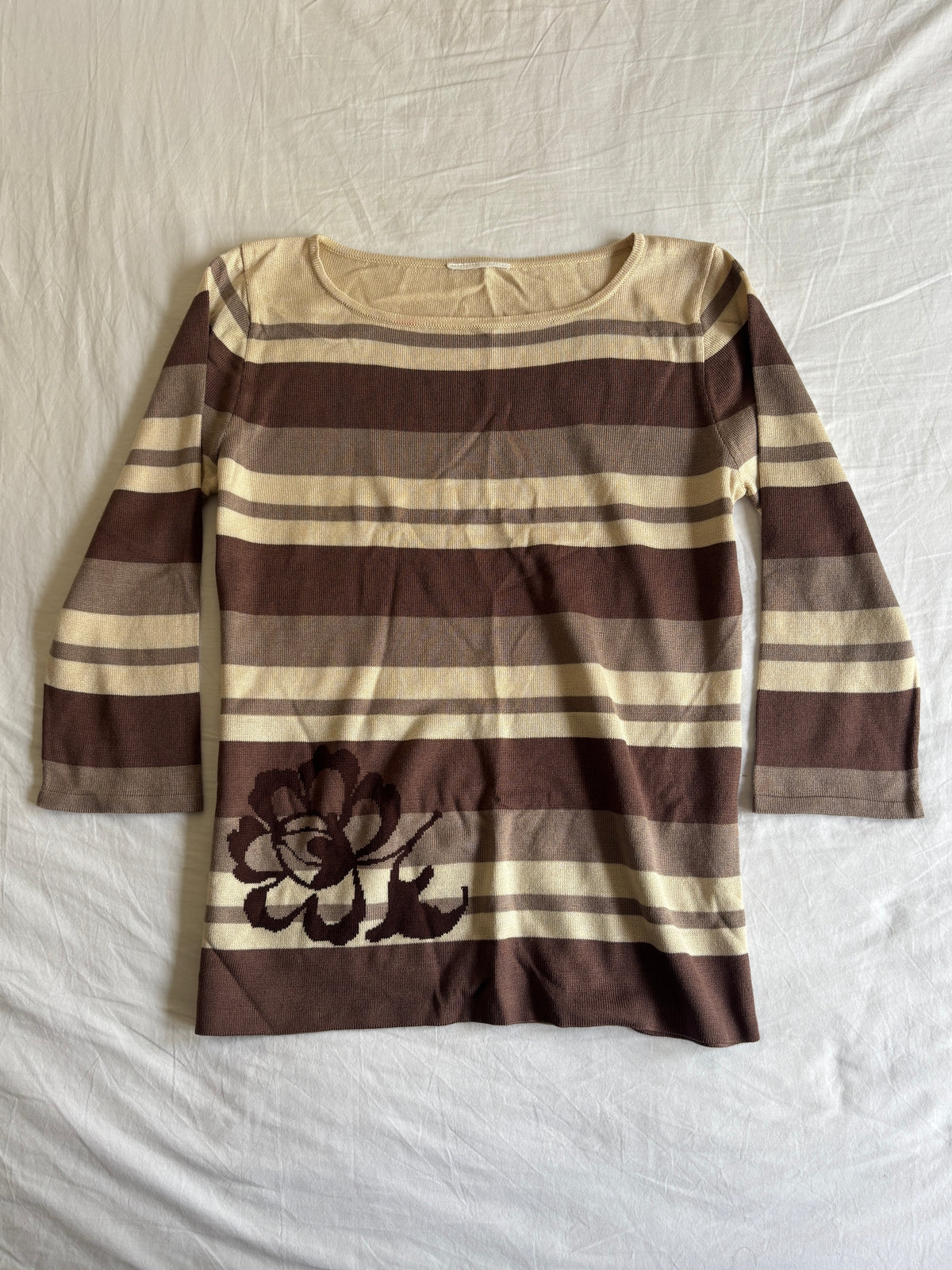 Vintage Stripe 3/4 Sleeve Top