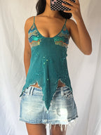 Vintage Seafoam Beaded Sequin Cami