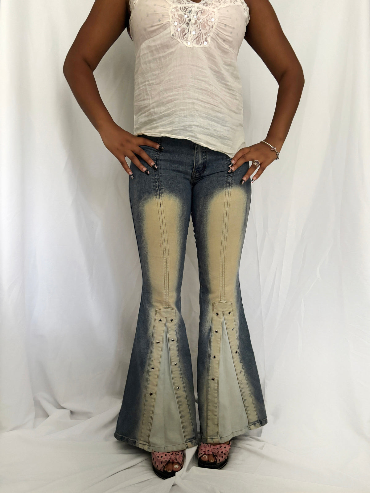 Vintage 00's Acid Wash Bell Bottoms