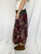 2000's Denim Fabric Mix Midi Skirt