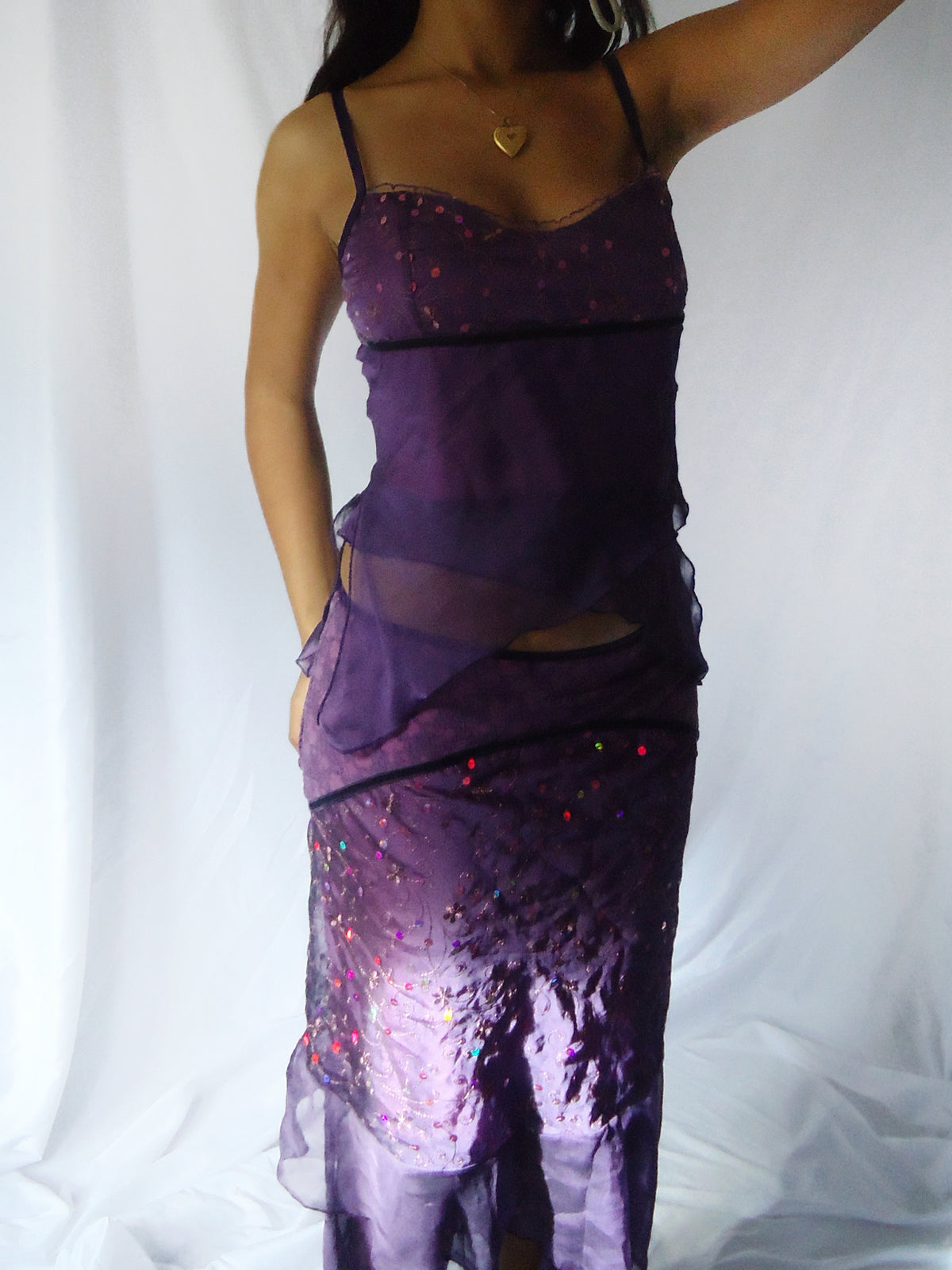 Vintage Sequin Mermaid Two Piece Set