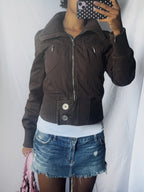 2000's Vintage Chestnut Bomber Jacket