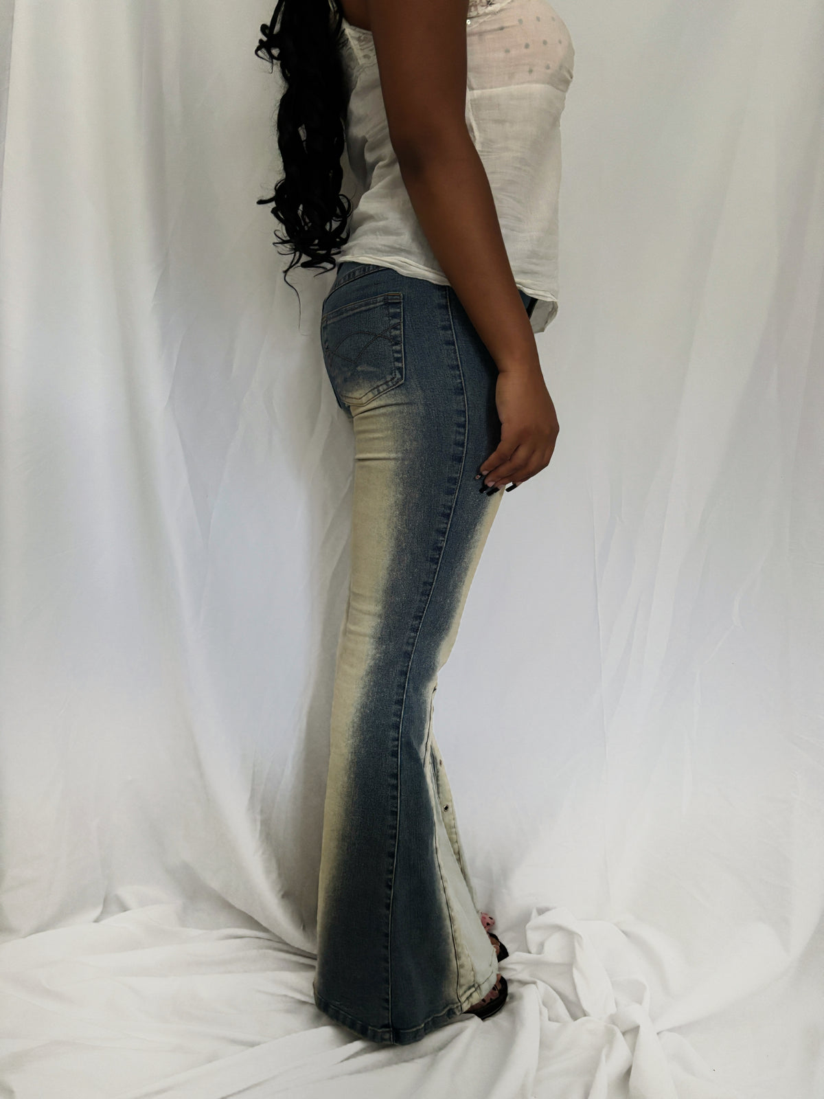 Vintage 00's Acid Wash Bell Bottoms