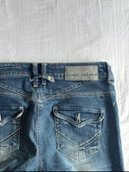 Vintage Low Rise Bootcut Mid Wash Jeans