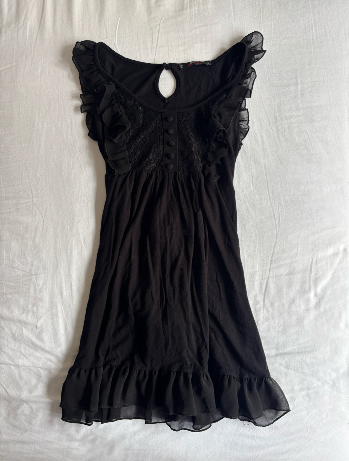 Vintage 00's Black Babydoll Mini Dress