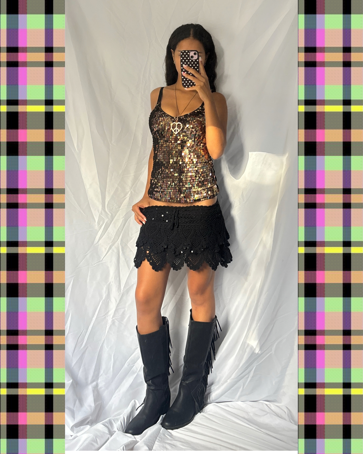 Vintage 00's Gold Sequin Cami Top