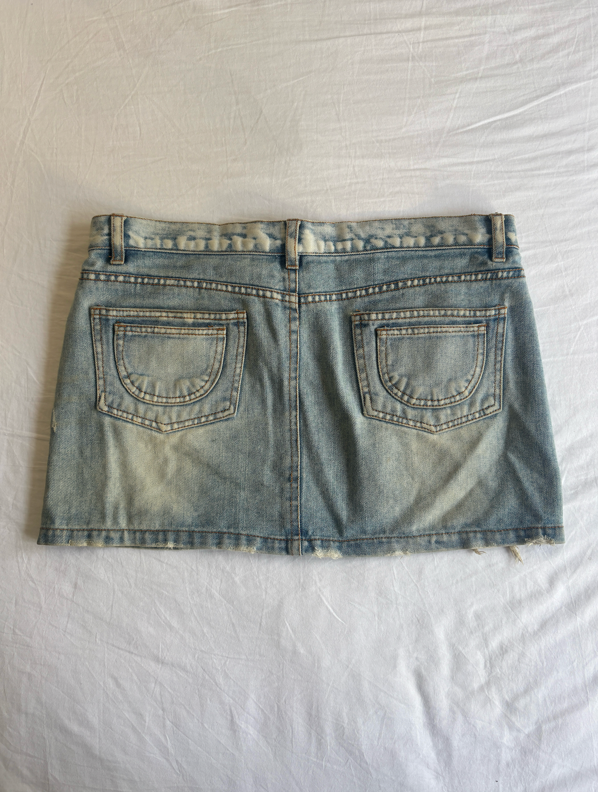 Vintage 00's Wash Denim Mini Skirt
