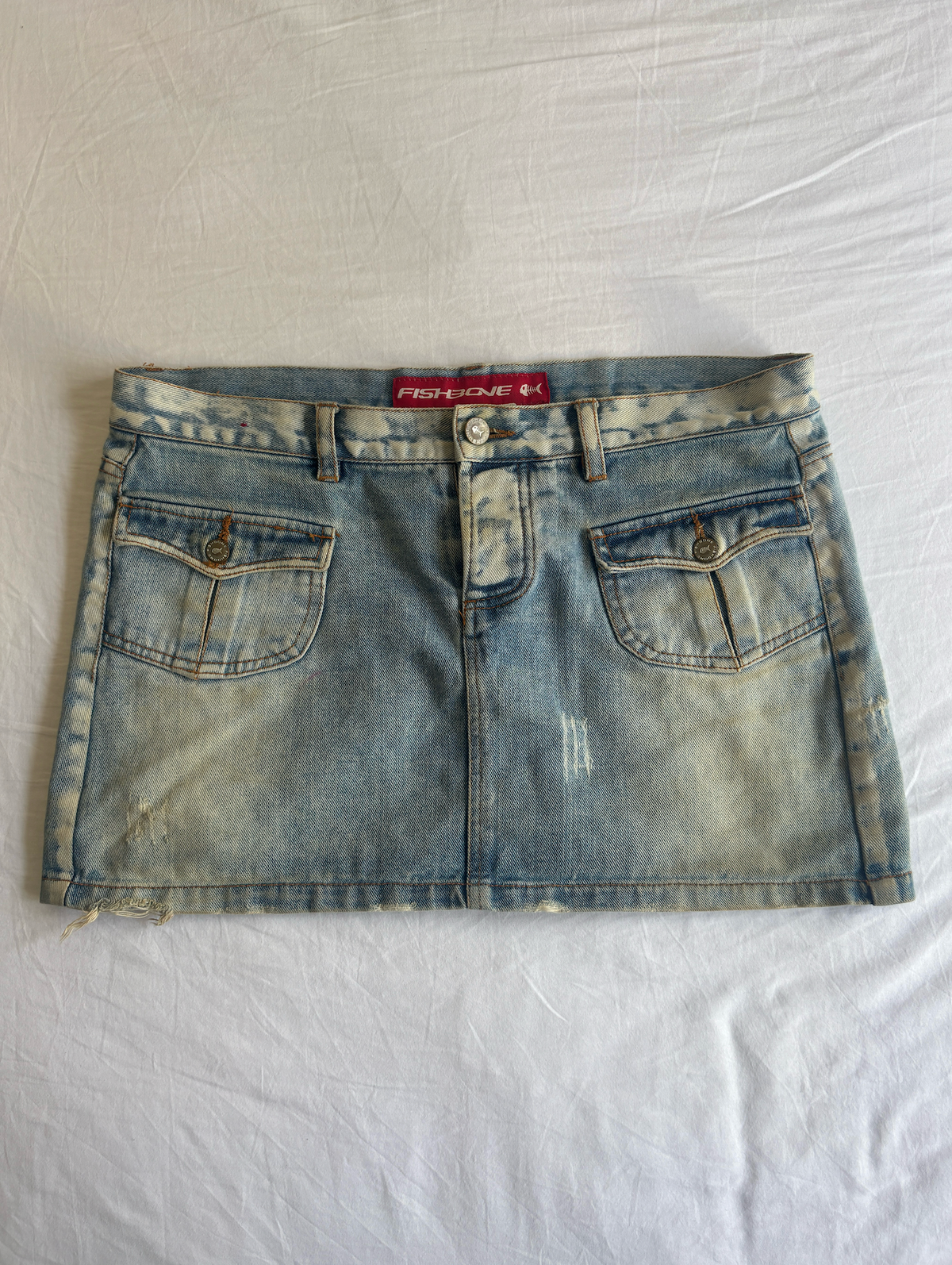 Vintage 00's Wash Denim Mini Skirt