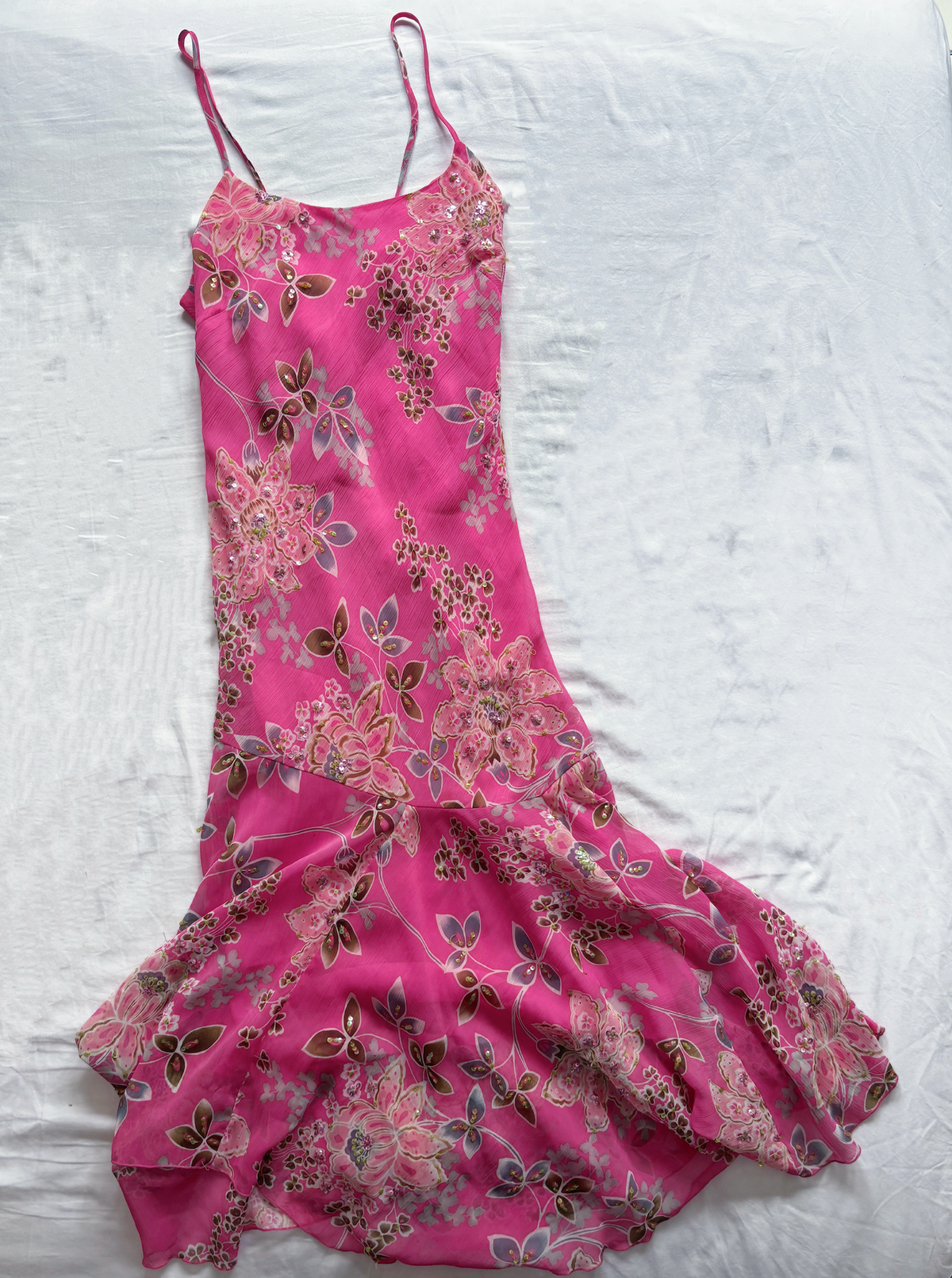 Vintage 2000's Pink Asymmetric Dress