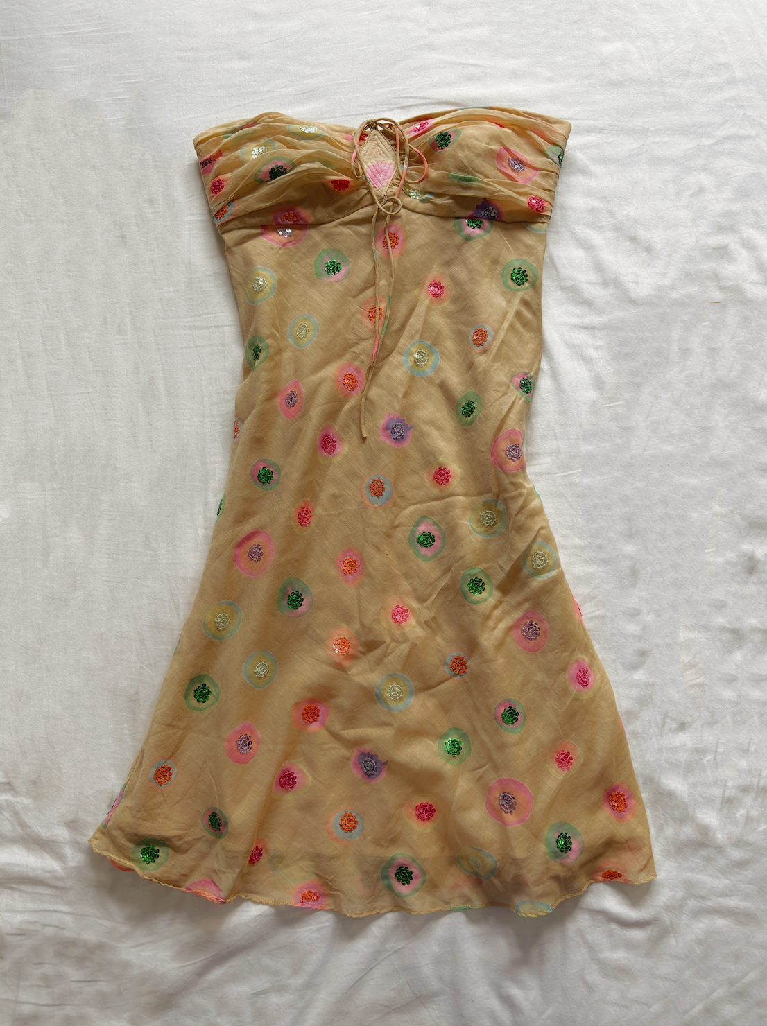 Vintage Silk Polka Dot Midi Dress