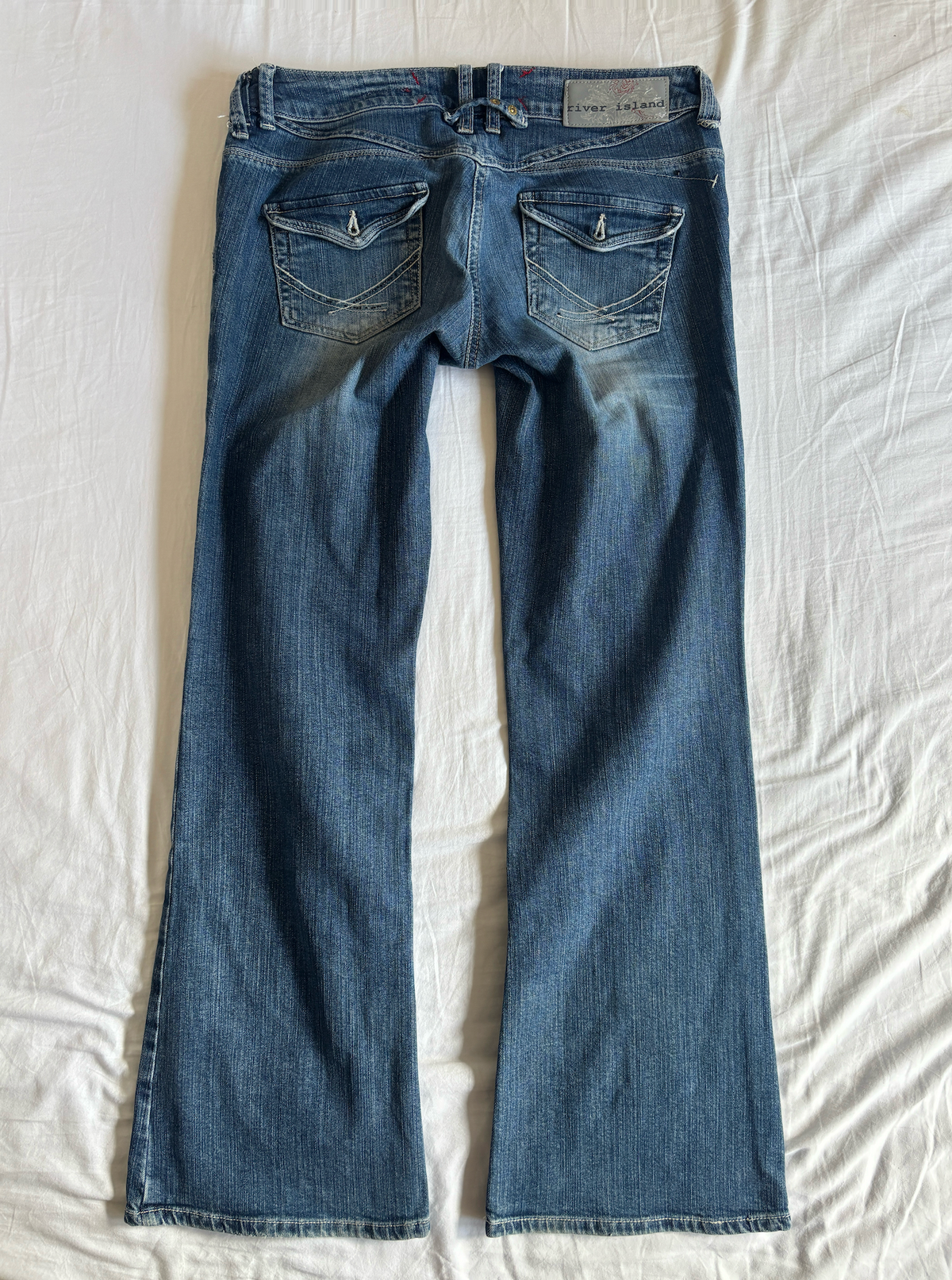 Vintage Low Rise Bootcut Mid Wash Jeans