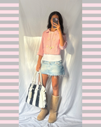 Vintage 2000's Baby Pink Peacoat