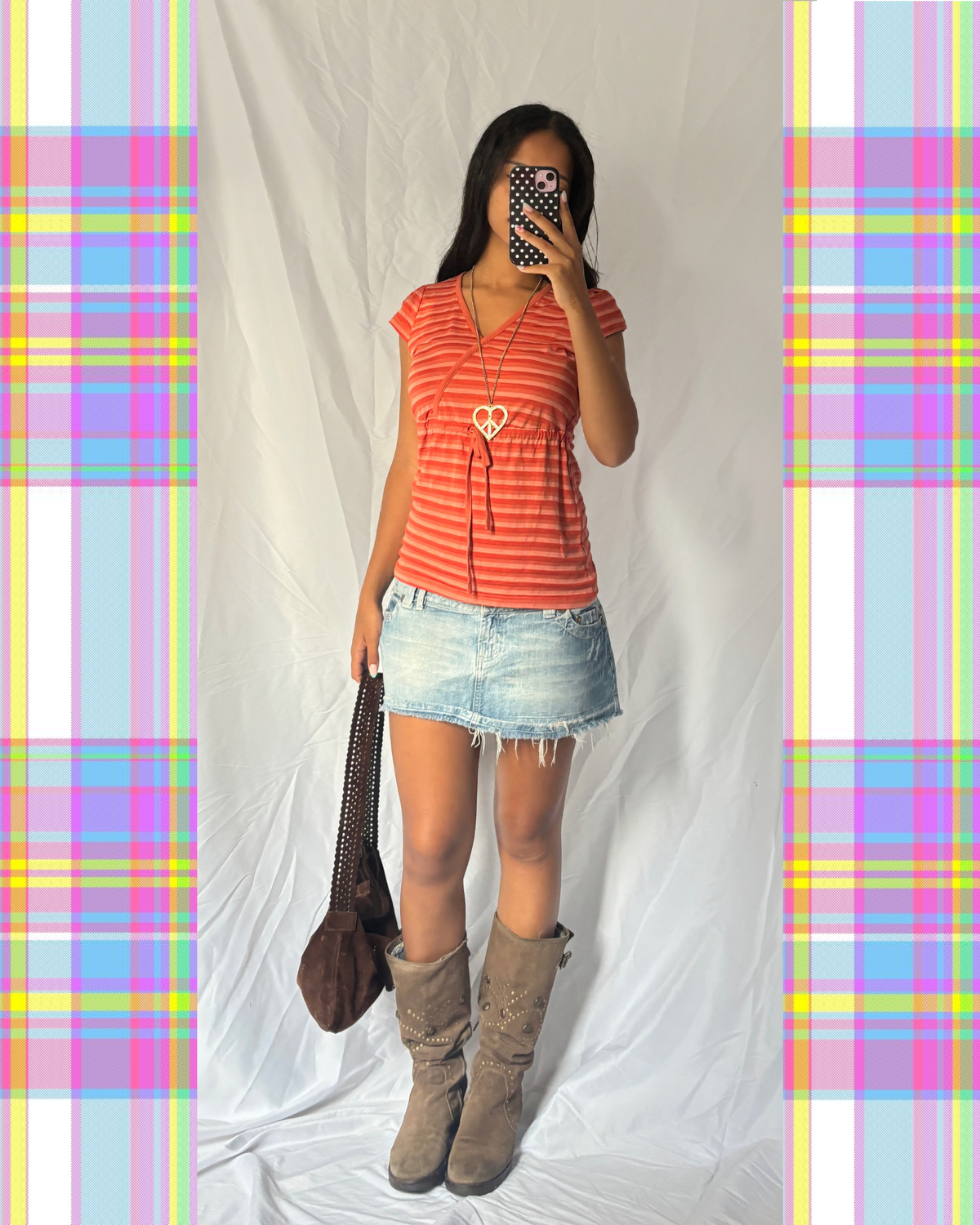 2000's Stripe Short Sleeve Top