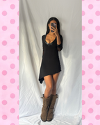 2000's Sequin Asymmetric Mini Dress