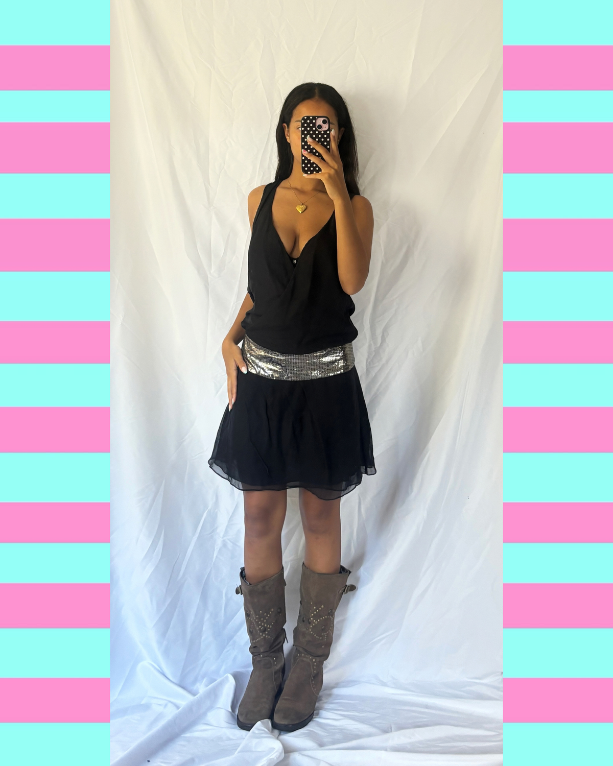 00's Miss Sixty Cocktail Midi Dress